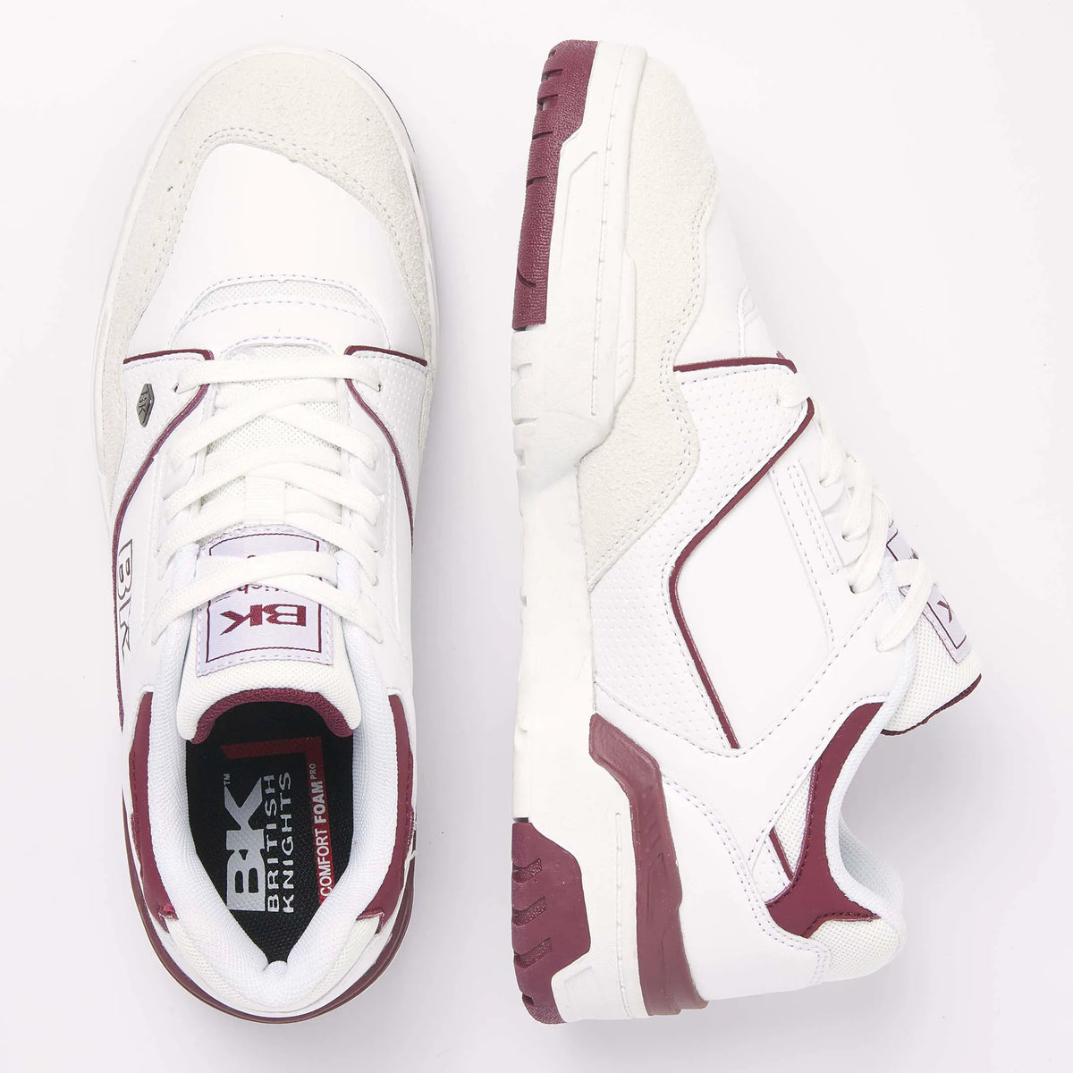 White/Burgundy/Off-white