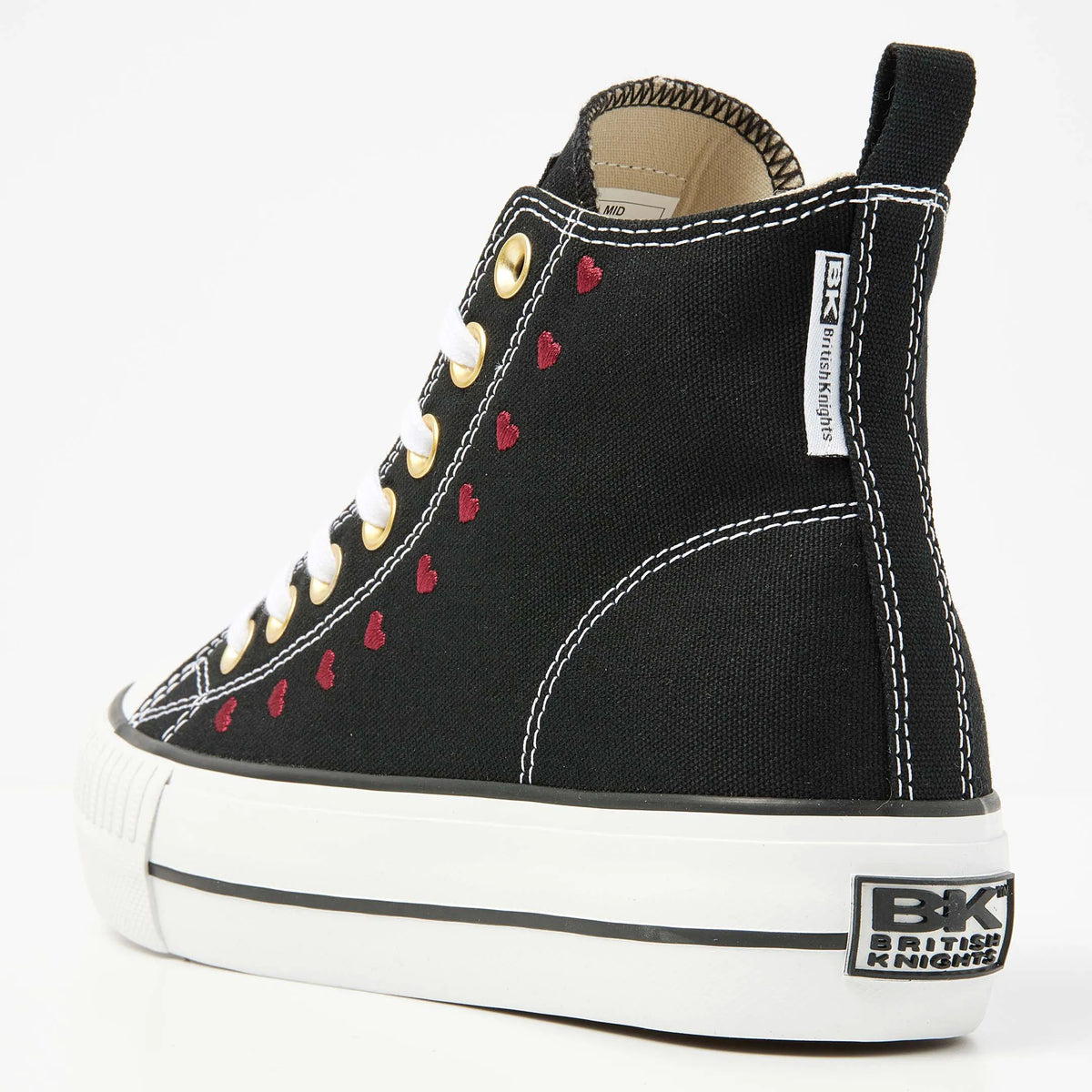 Black/Burgundy Hearts