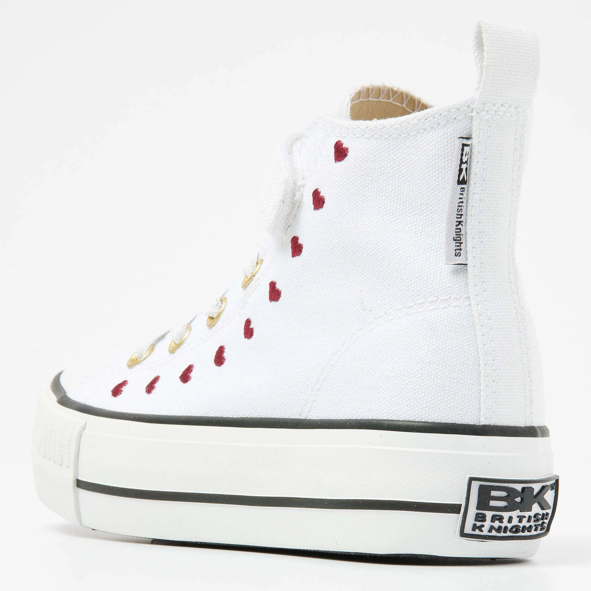 White/Burgundy Heart