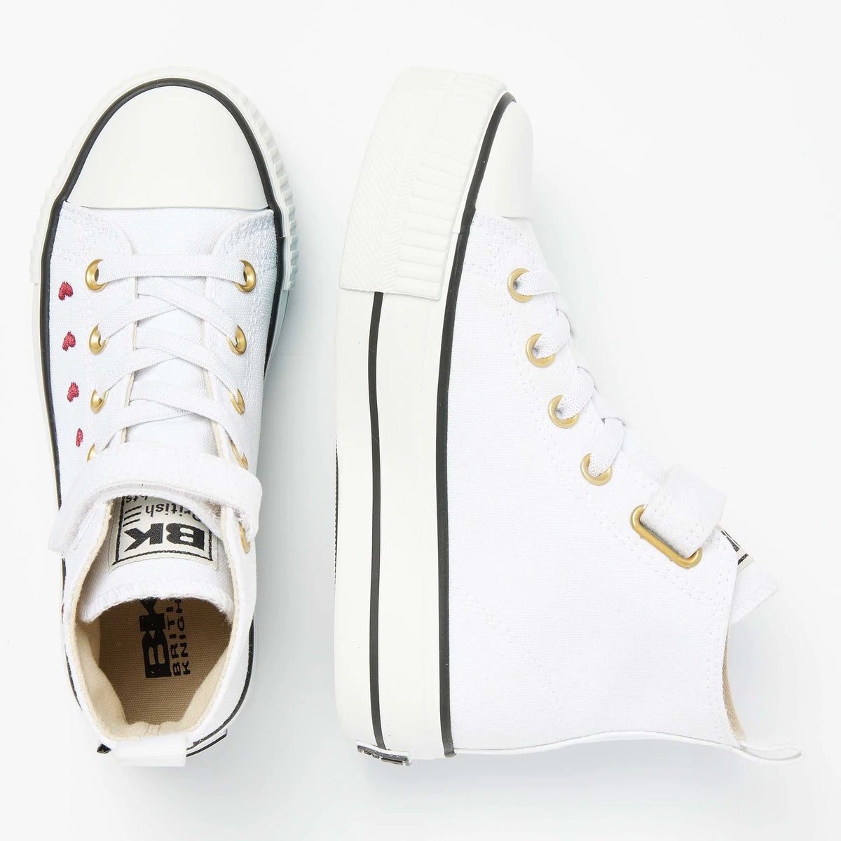 White/Burgundy Heart